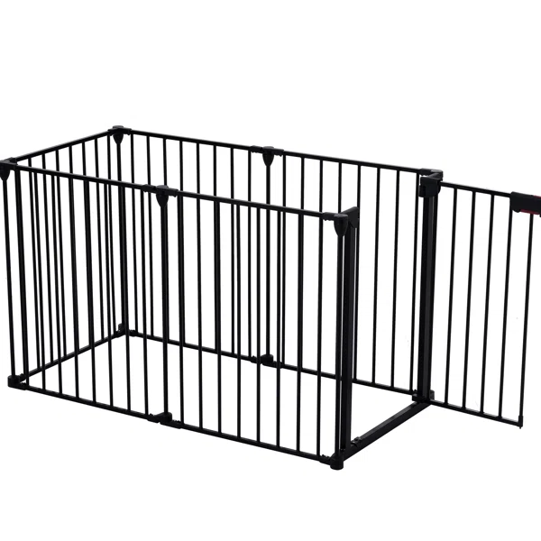 150" Metal Gate For House. 6 Panels Configurable Play Yard Fence Stairs, Fireplace, Christmas Tree. Adjustable Gate. House Fireplace - Image 2