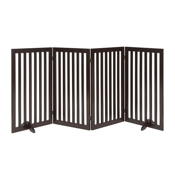 Huron Wood Free Standing Pet Gate with a Pair of Support Feet - Image 3