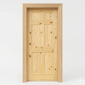 Slab Colonial 6-Panel Double Hip Unfinished Knotty Wood 80 in. x 30 in. with Jamb Kit
